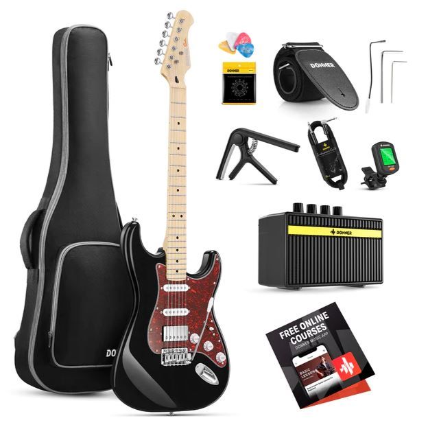 Donner DST 152R E-Gitarre mit Verstärker